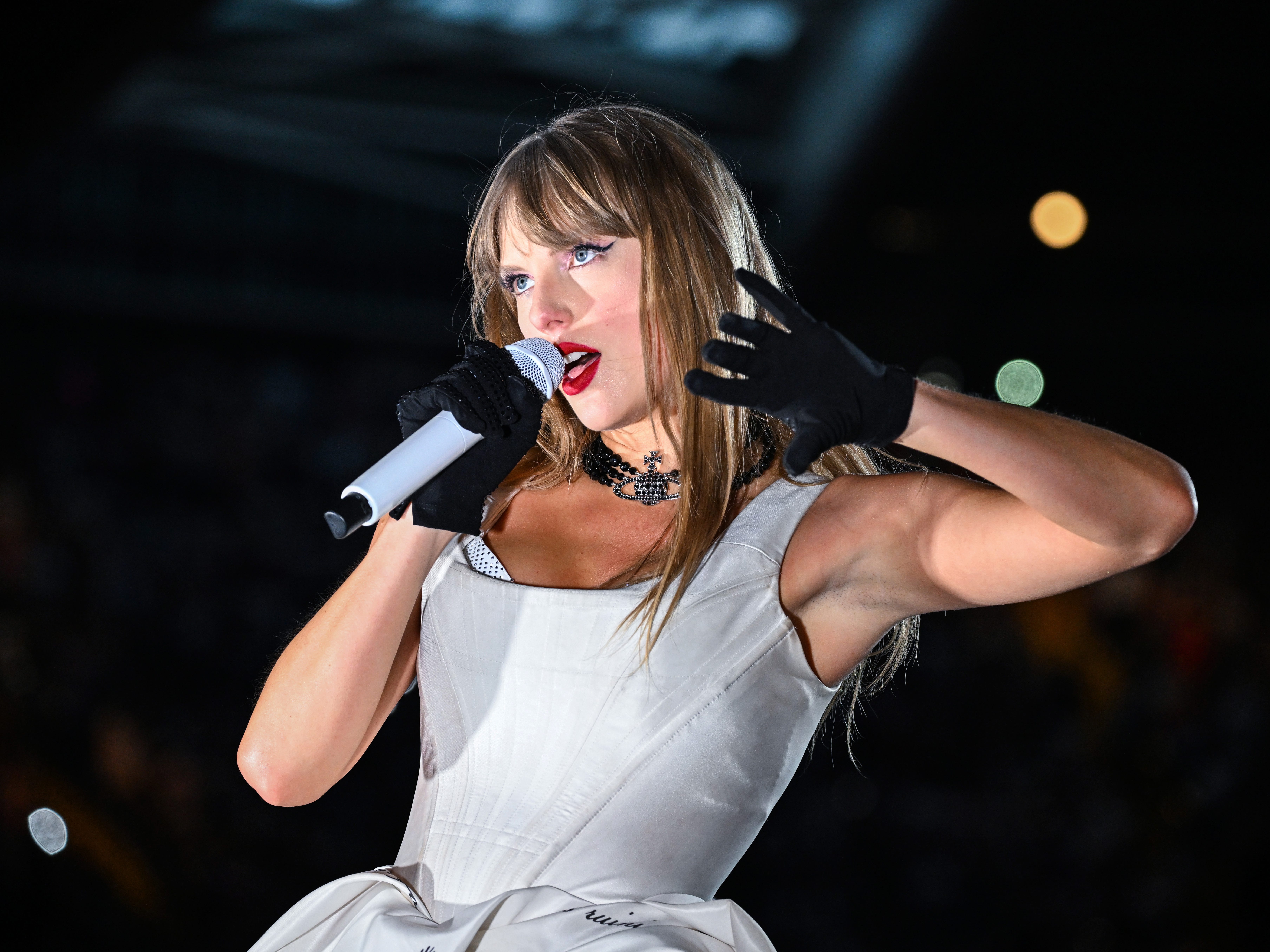 Taylor Swift performs during the Eras Tour.