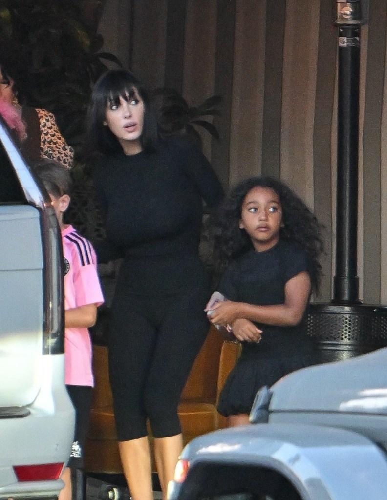 Bianca Censori with her stepdaughter, Chicago West.