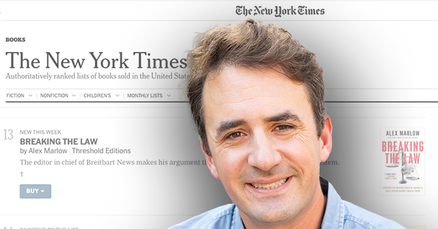 Alex Marlow’s Lawfare Expose ‘Breaking the Law’ Lands on New York Times Best Sellers List