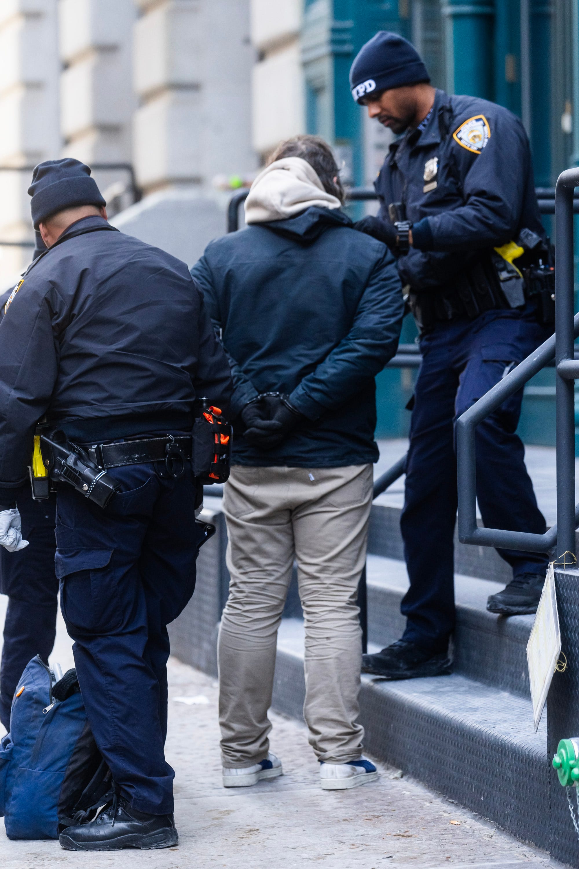 Taylor Swift's stalker is arrested outside her Tribeca apartment in January 2024.