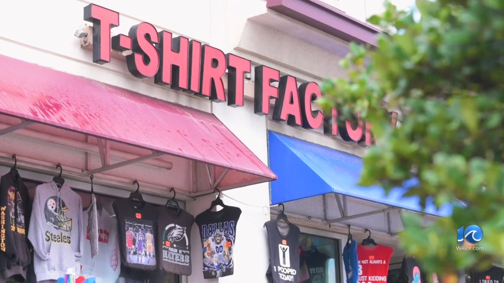 The T-Shirt Factory sits on Atlantic Avenue in Virginia Beach, Virginia.