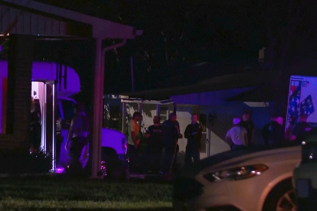 Law enforcement responding to a shooting.