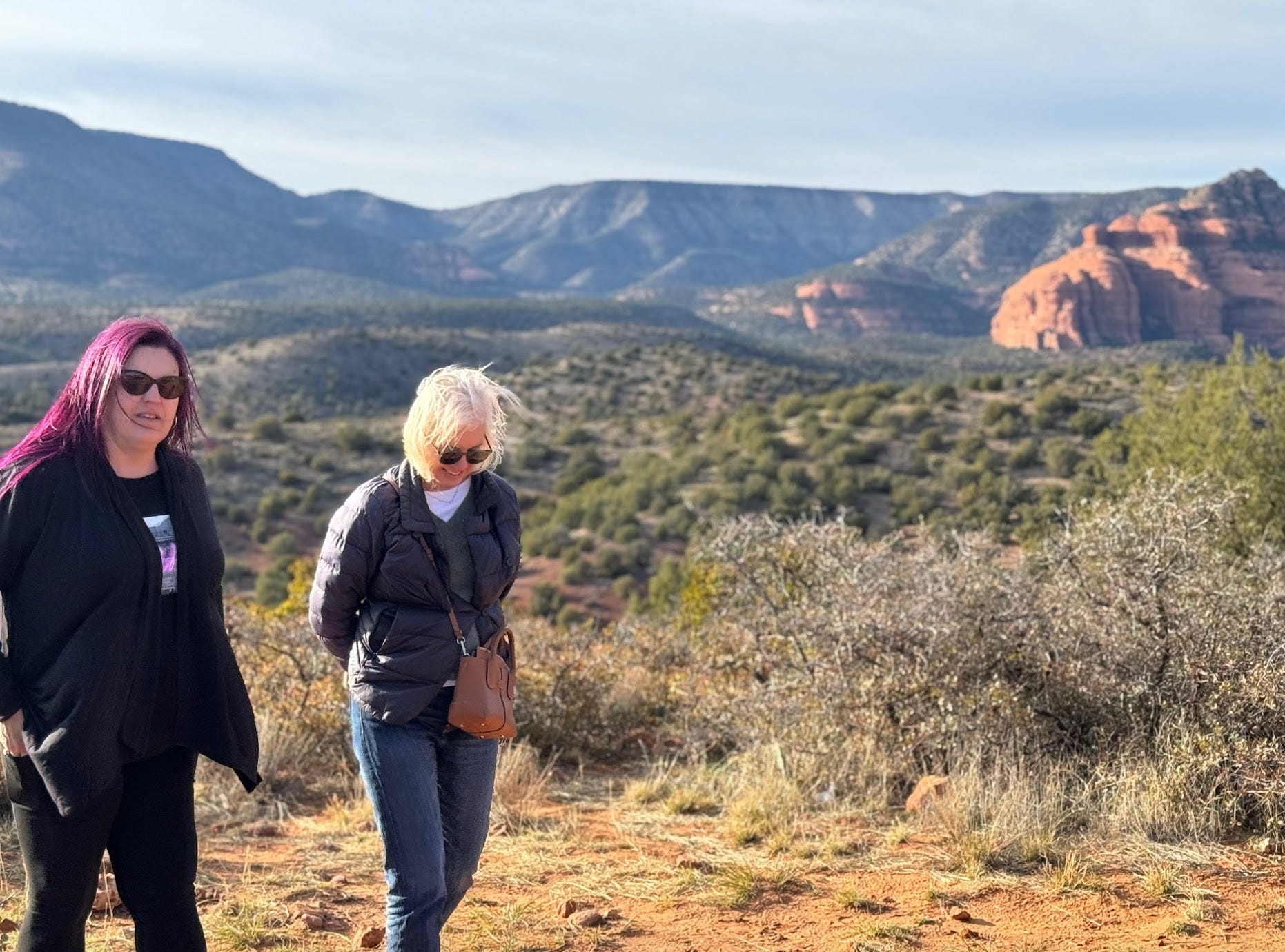 The writer and her mother in Sedona.