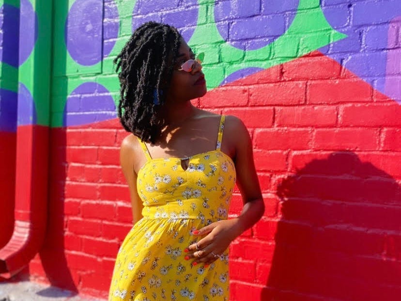woman in yellow dress