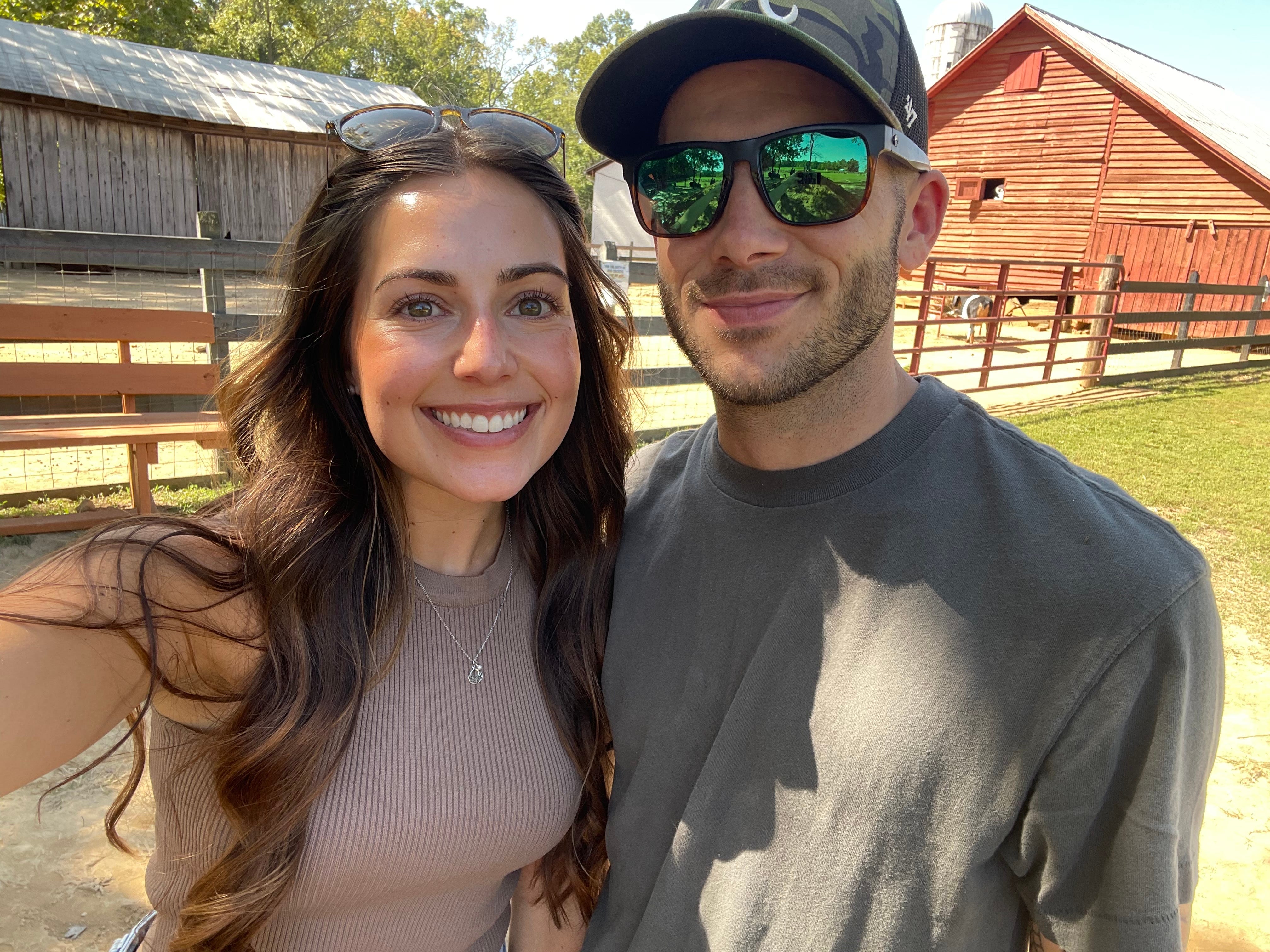 Jess Ciesla and her fiancé.