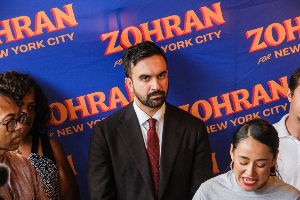 Zohran Mamdani at a New York City mayoral campaign event.
