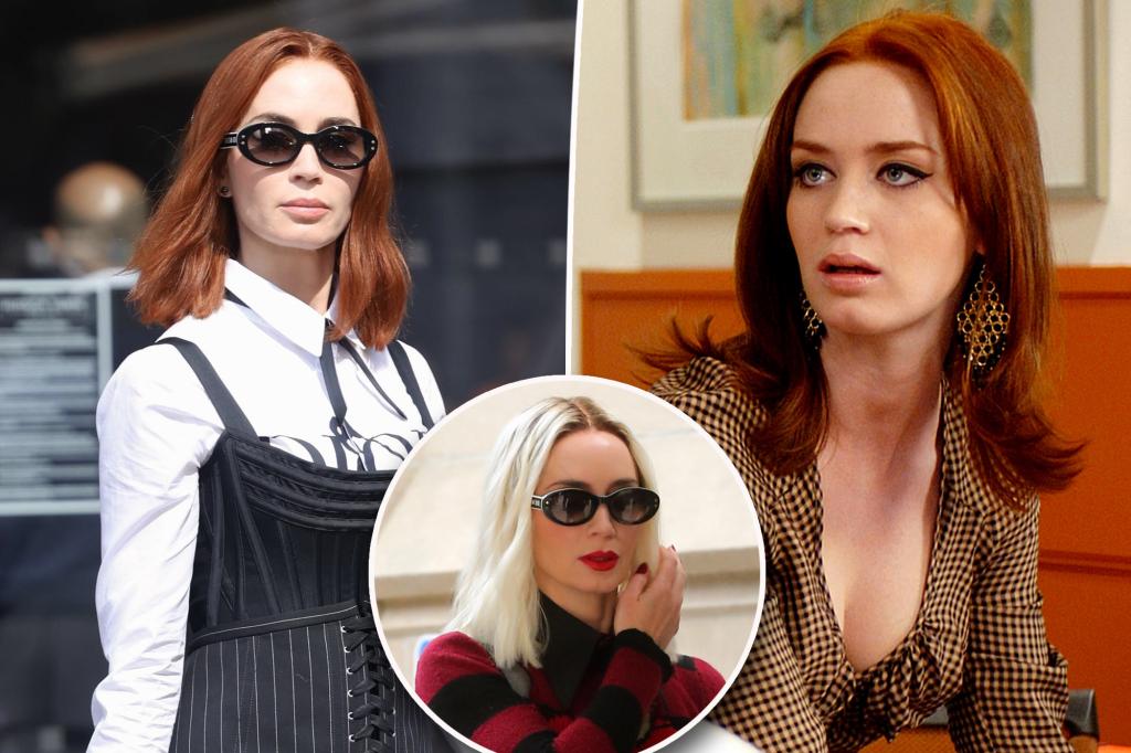 Emily Blunt hit ‘The Devil Wears Prada 2’ set with shocking platinum blond hair