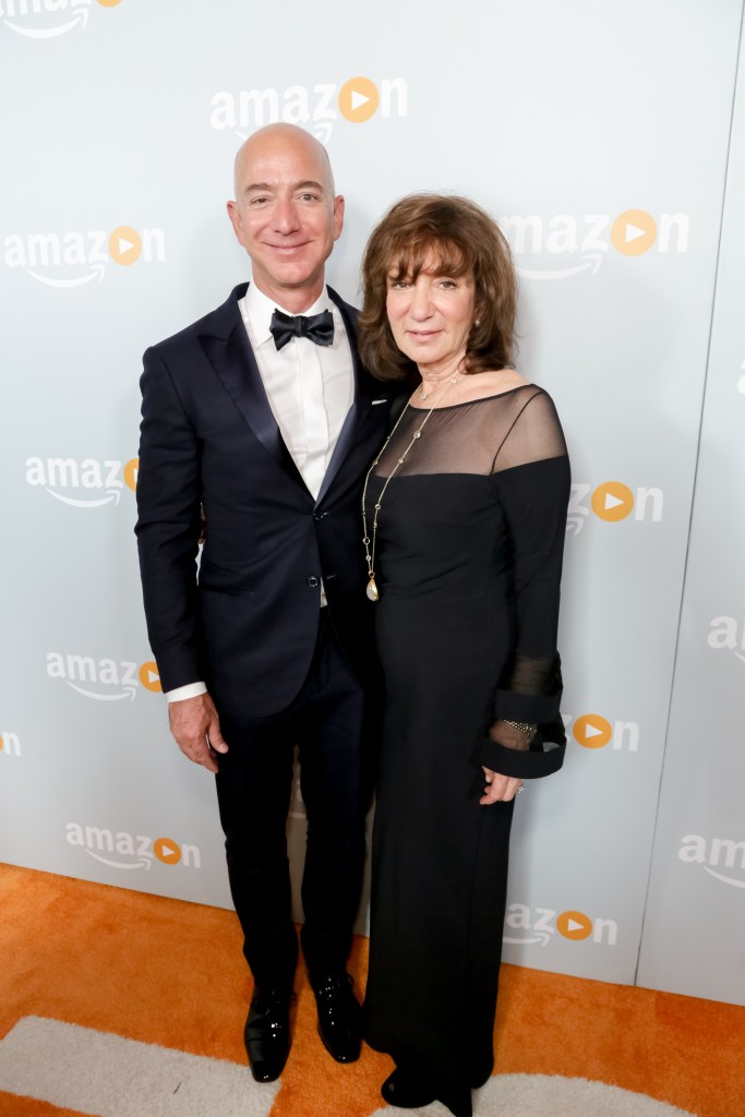  Jeff Bezos and his mum Jacklyn arrive at the Amazon's Emmy Celebration at the Sunset Tower Hotel on September 18, 2016 in West Hollywood, Calif