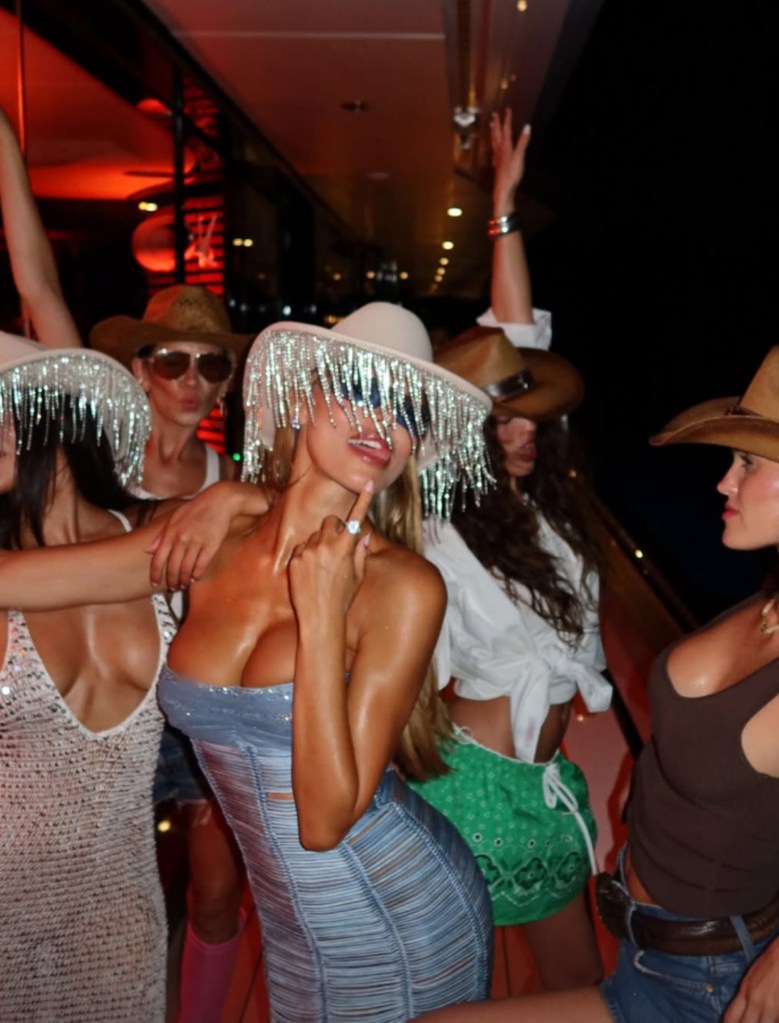 Brooks Nader ditches her top, rocks thong bikini bottoms during fun-filled getaway in Italy. Posted to IG stories on August 14th, 2025