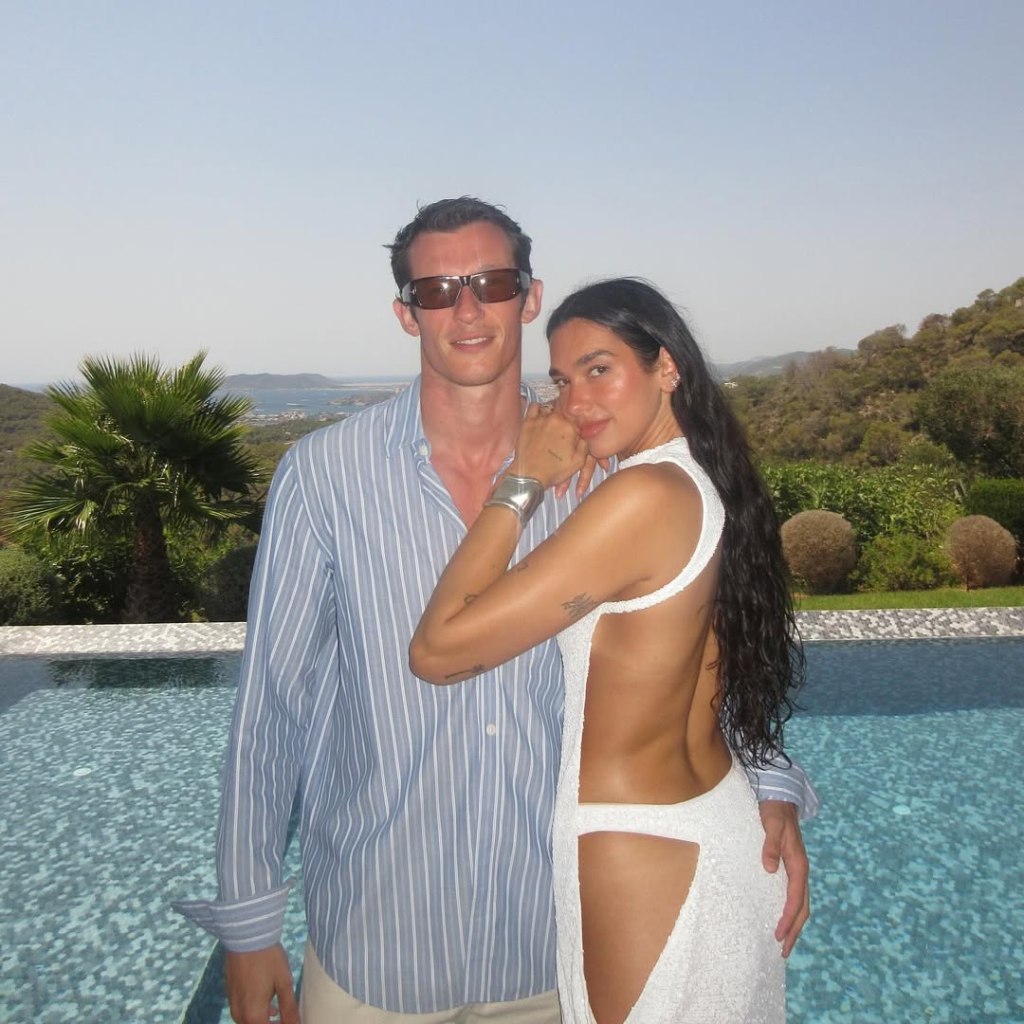Dua Lipa and Callum Turner in Ibiza.
