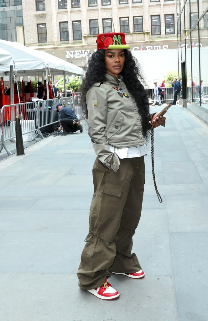 Teyana Taylor standing in NYC.