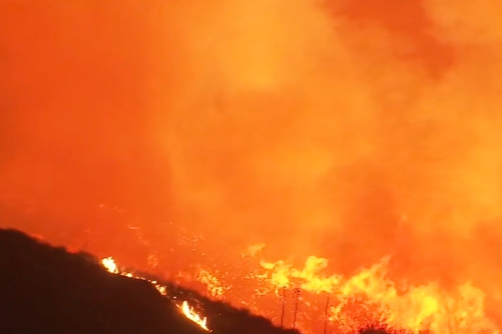 The King Fire, which broke out around 1 a.m., charred nearly a square mile of tinder-dry brush in a lightly populated area about 60 miles north of downtown LA.