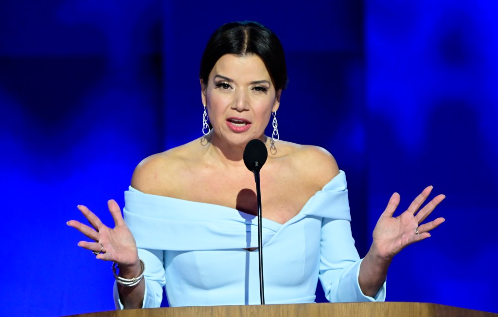Ana Navarro speaking at the 2024 Democratic National Convention.