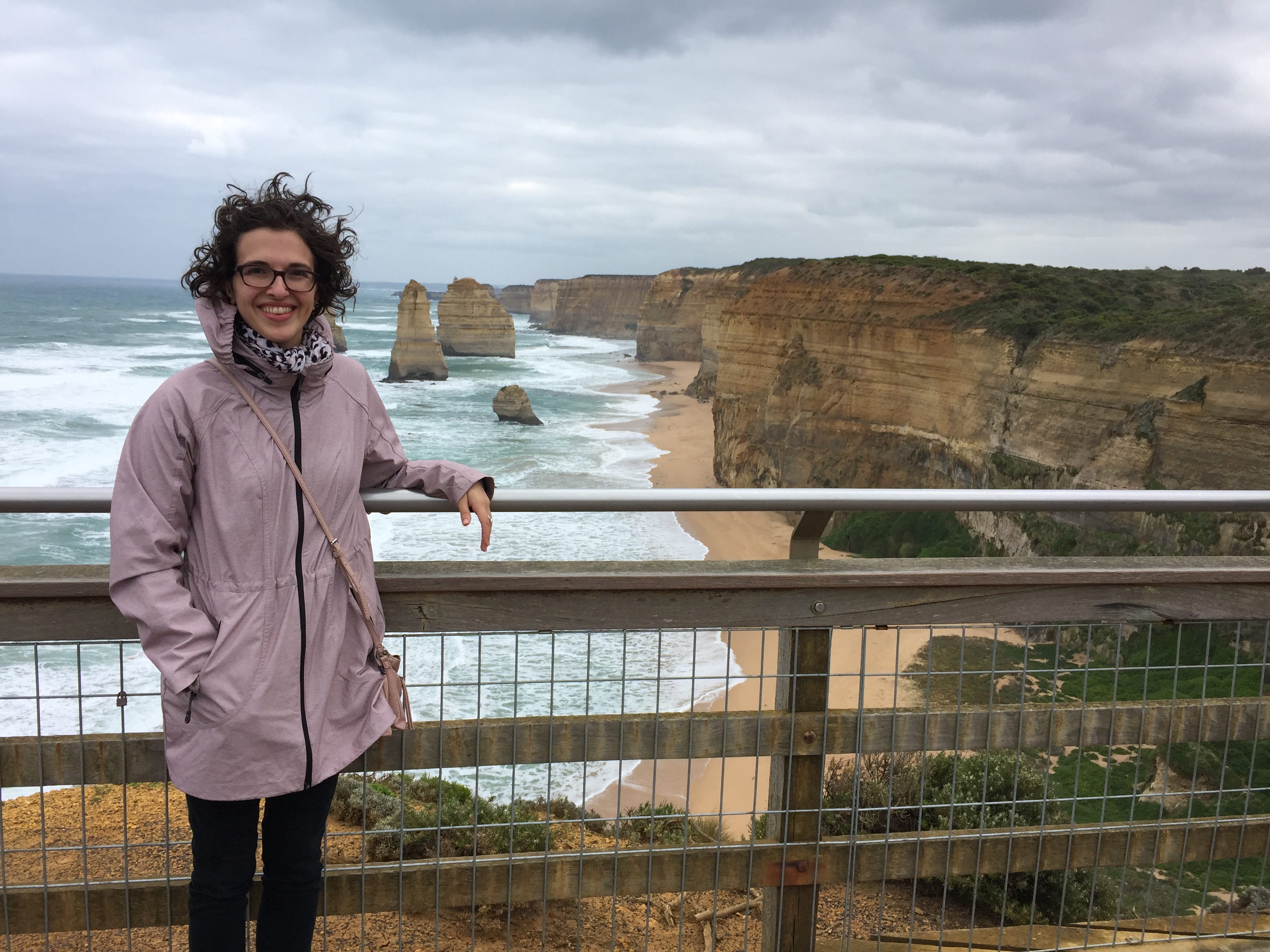 The author posing on the coast of Victoria, Australia.