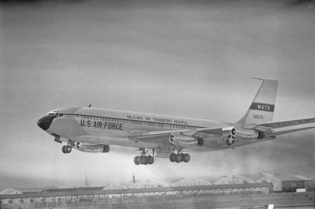 Air Force One taking off in 1959.