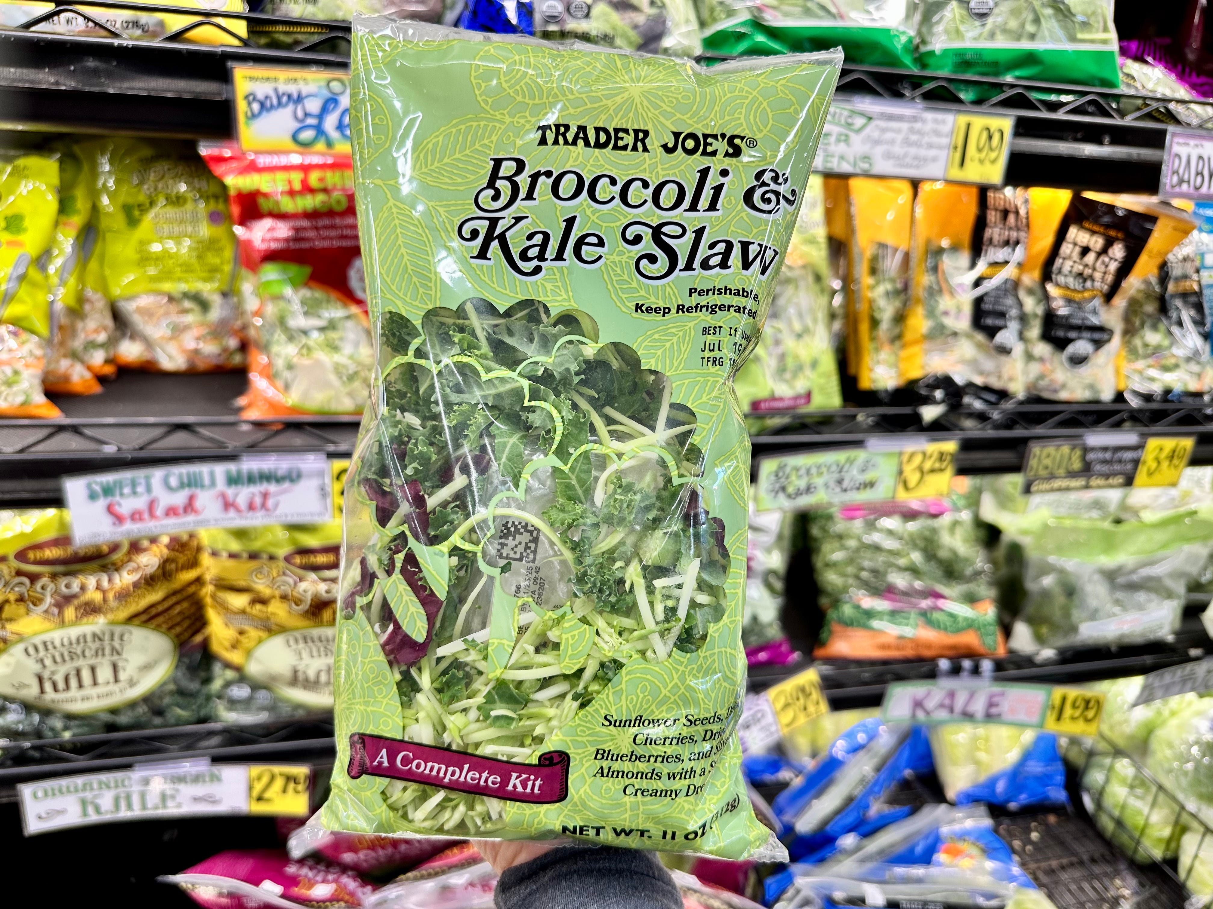 Trader Joe's broccoli and kale slaw salad