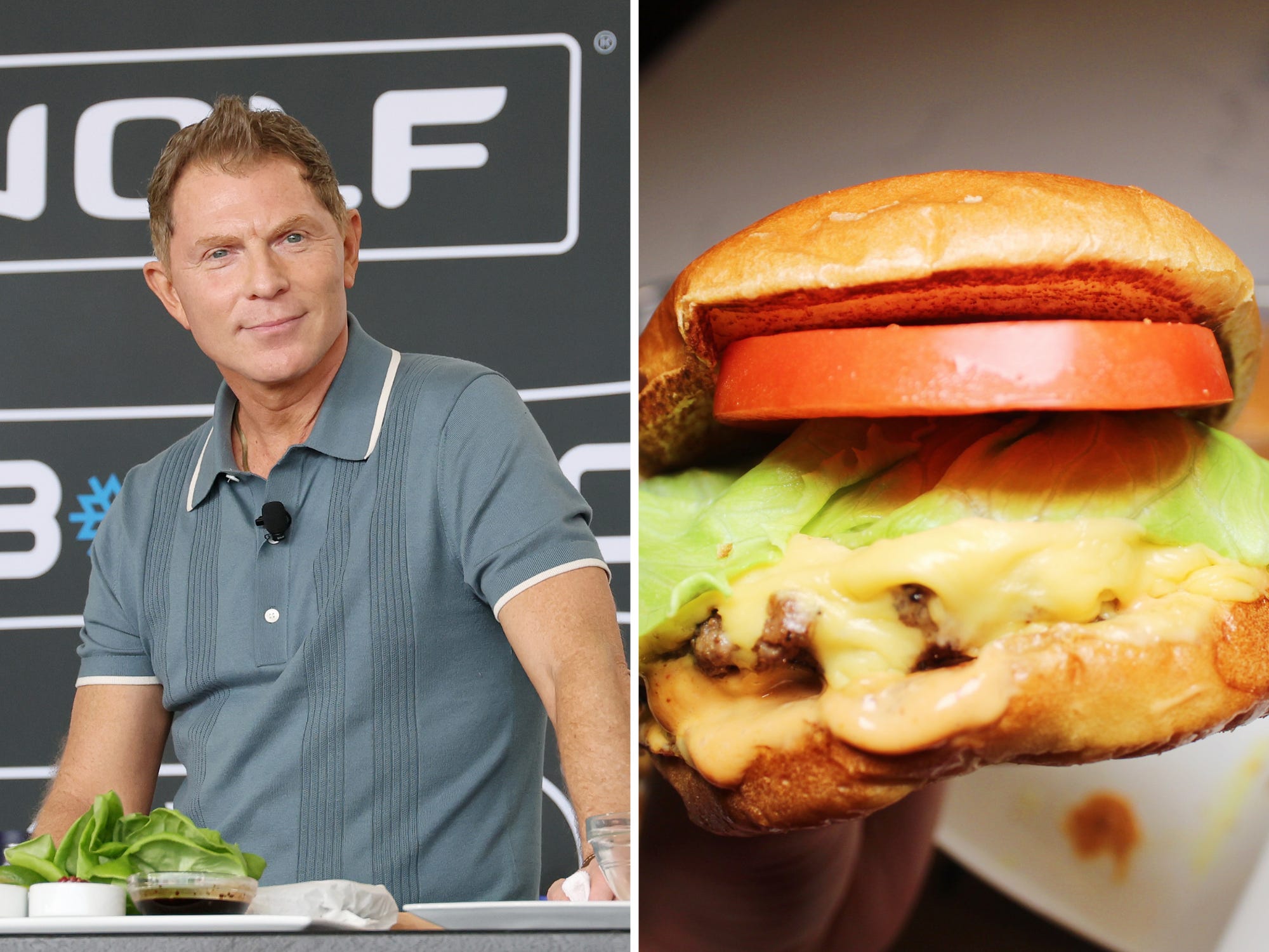 bobby flay and burger from bobbys burgers