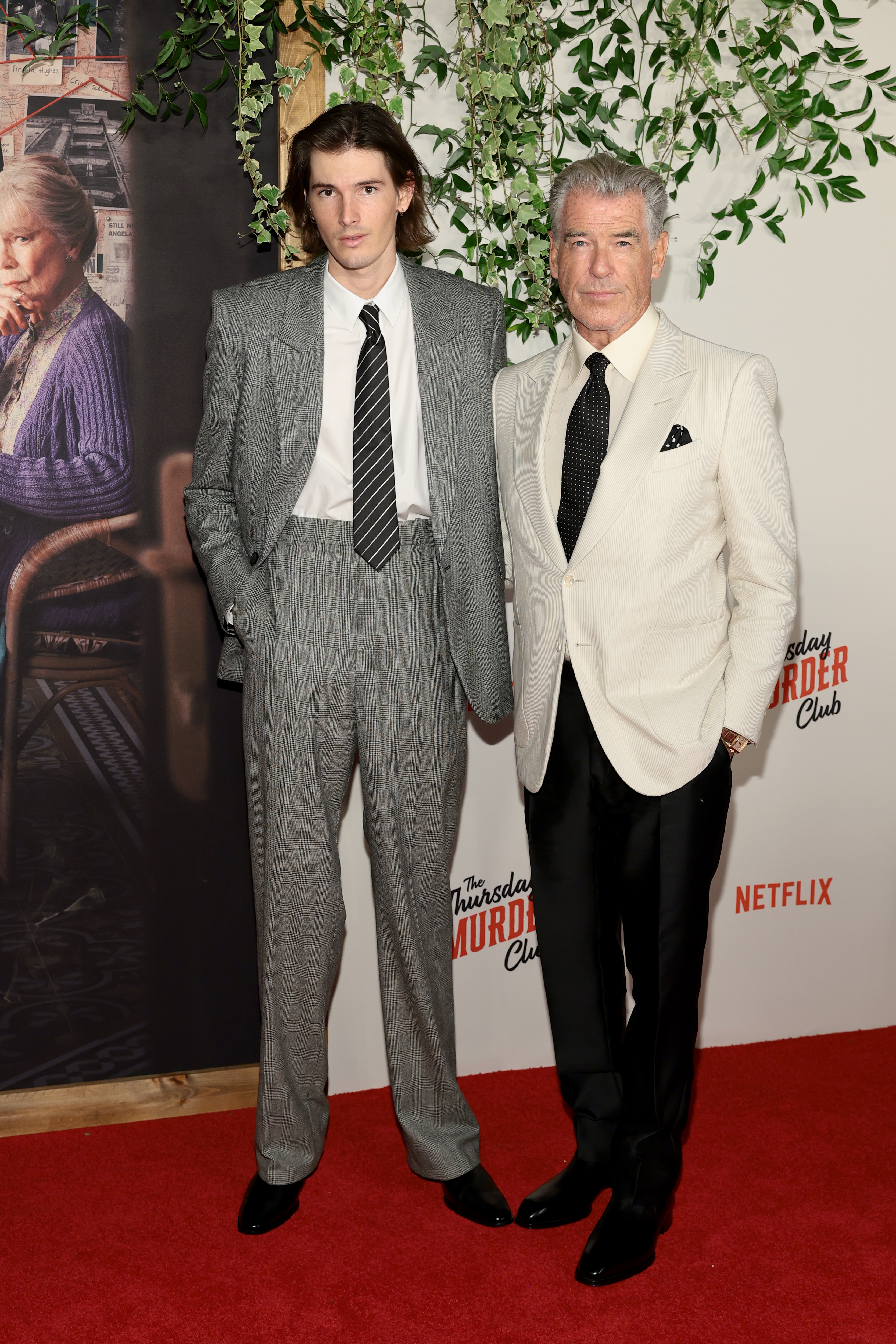 Dylan and Pierce Brosnan in NYC in August 2025