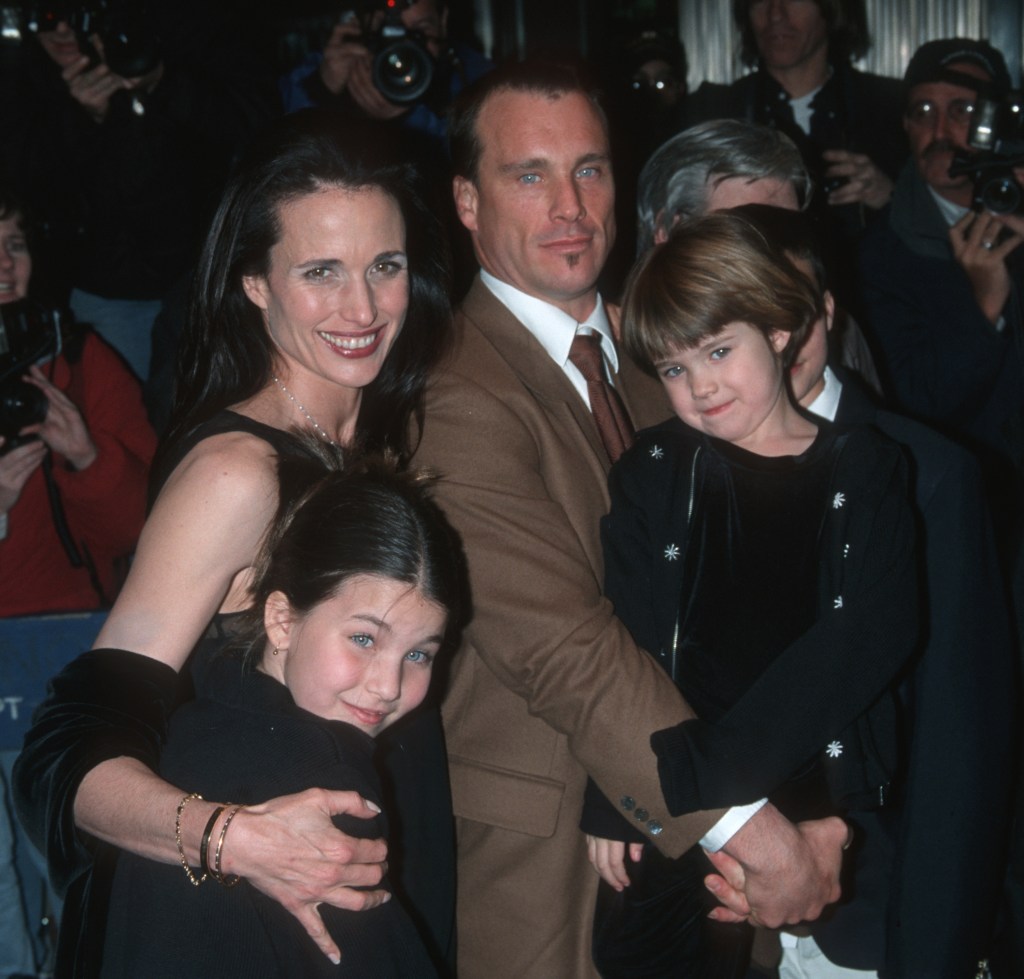 Andie MacDowell, Rainey Qualley, Paul Qualley and Margaret Qualley
