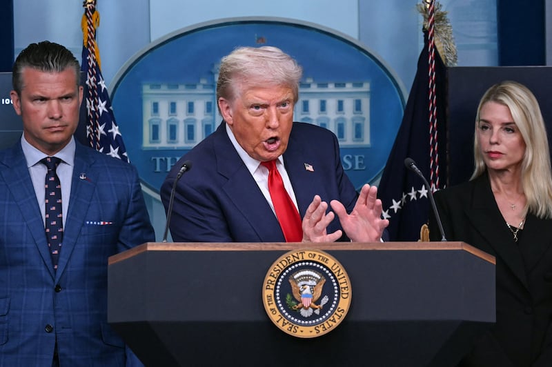 President Donald Trump said that he would walk out if things don't go well with Russian President Vladimir Putin.