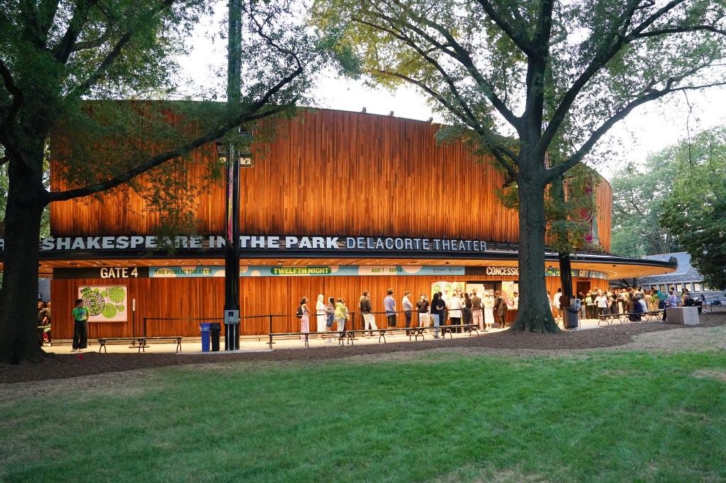 Opening night for Free Shakespeare in the Park at the Delacorte Theater located inside of Central Park in New York, NY as seen on August 7, 2025. 