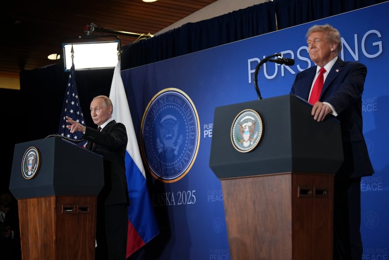 President Donald Trump and Russian President Vladimir Putin spoke to the press on August 15, 2025 in Anchorage, Alaska but did not take a single question as the president said no deal had been reached.