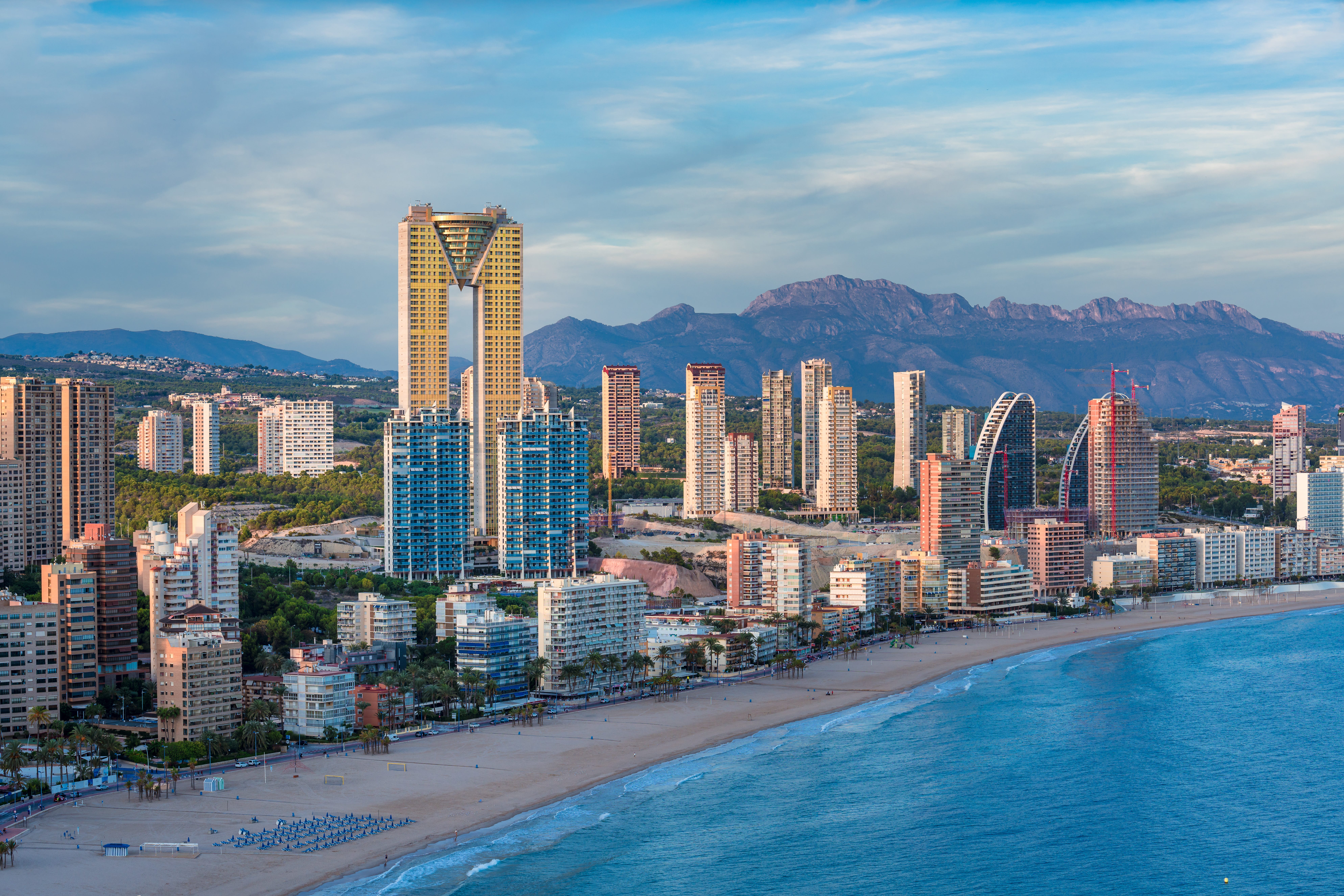 An aerial view of Valencia, Spain.