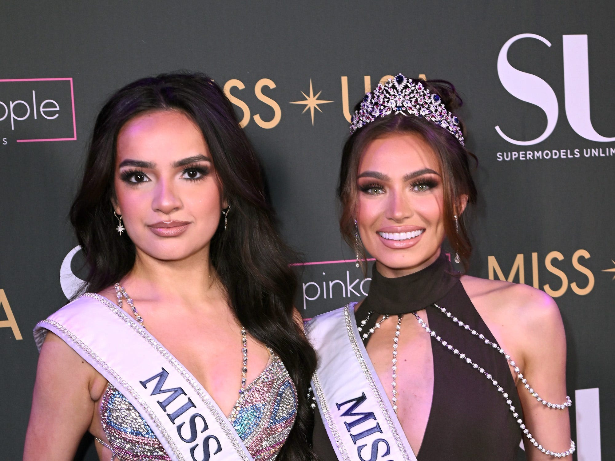 Miss USA Noelia Voigt and Miss Teen USA UmaSofia Srivastava