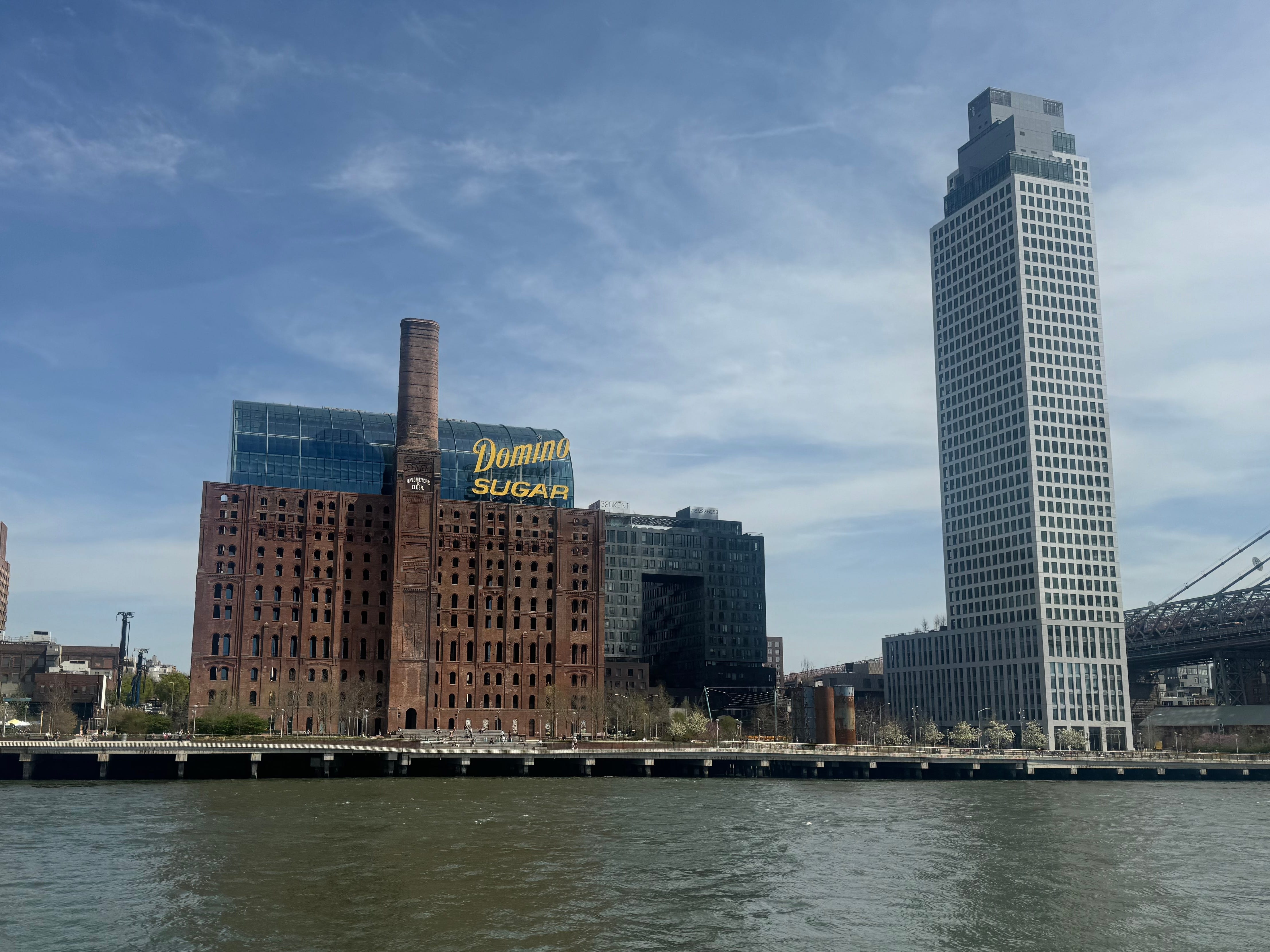 The Domino Sugar Refinery across the East River.