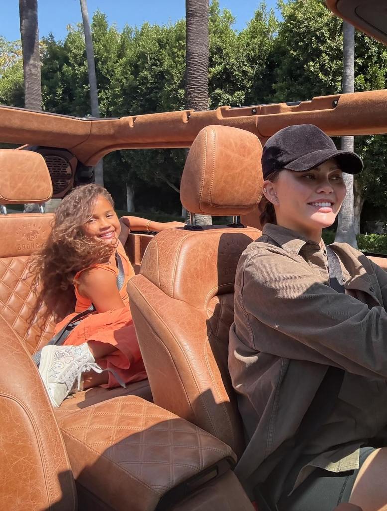 Chrissy Teigen and daughter Luna, 9, enjoy the last few days of summer before the start of school.
