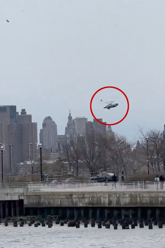 Helicopter crash in the Hudson River near Pier 40.