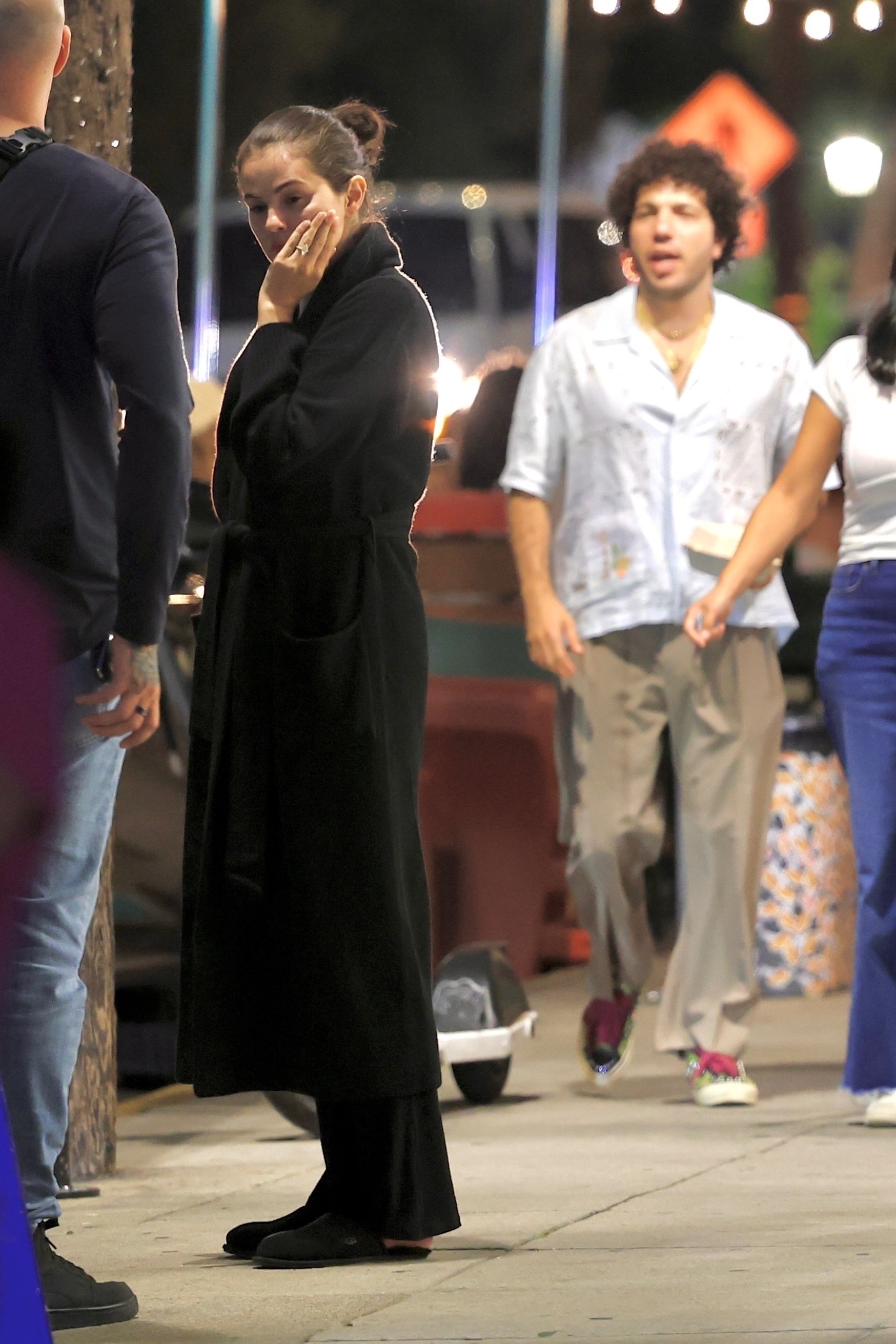 Benny Blanco and Selena Gomez eating out in Los Angeles. 