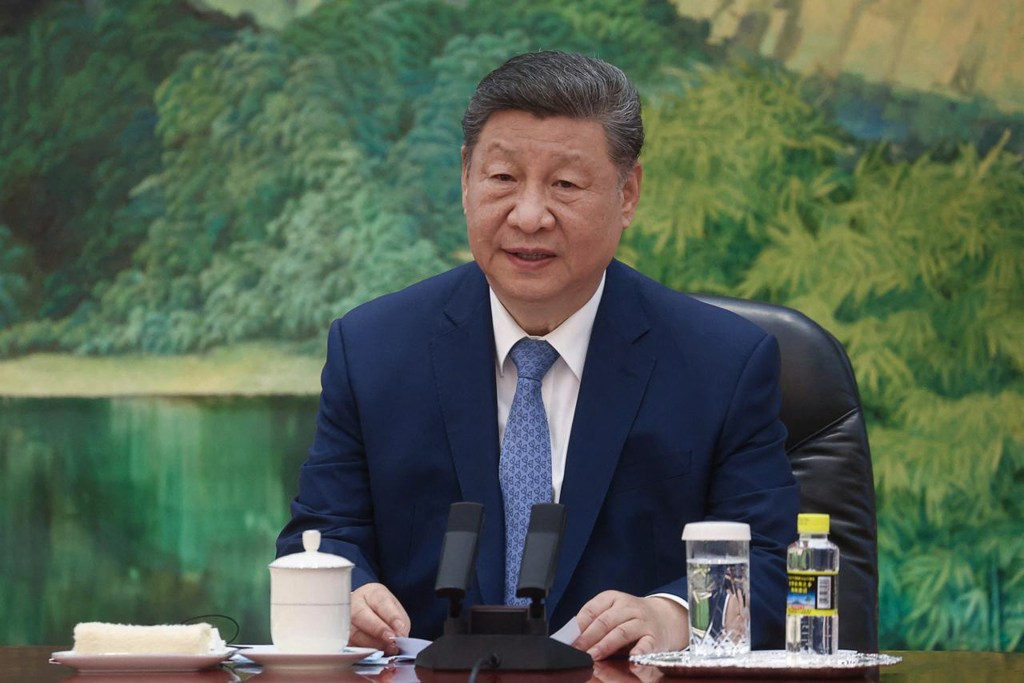 Xi Jinping at a meeting.