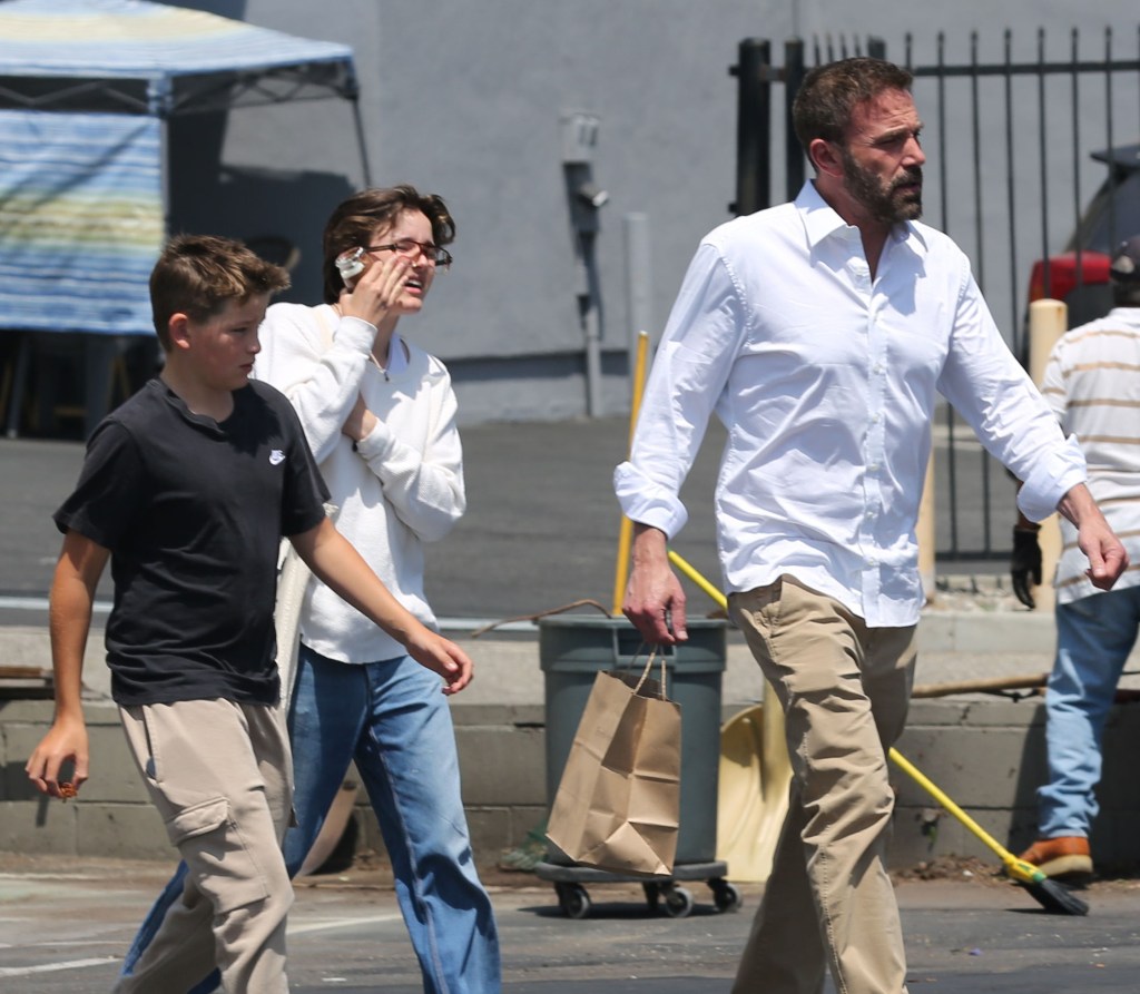 Ben Affleck with his kids.