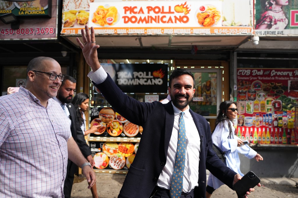 Zohran Mamdani campaigning in the Bronx.