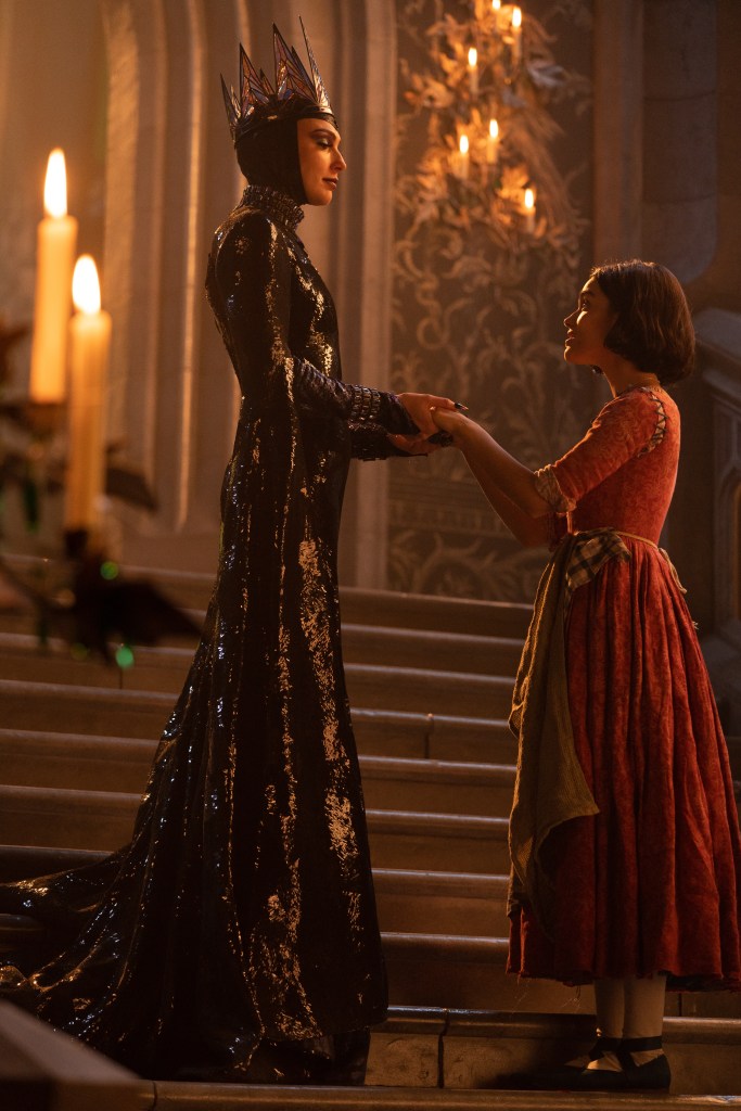 (L-R) Gal Gadot as Evil Queen and Rachel Zegler as Snow White in Disney's live-action SNOW WHITE. Photo by Giles Keyte. © 2024 Disney Enterprises, Inc. All Rights Reserved.