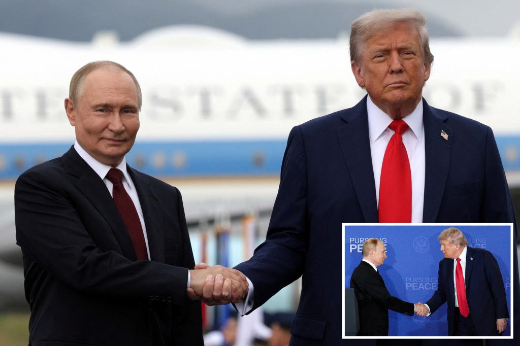 Body language expert reveals ‘little battle’ during Trump-Putin handshake at Alaska summit: ‘Let go, I’m winning’