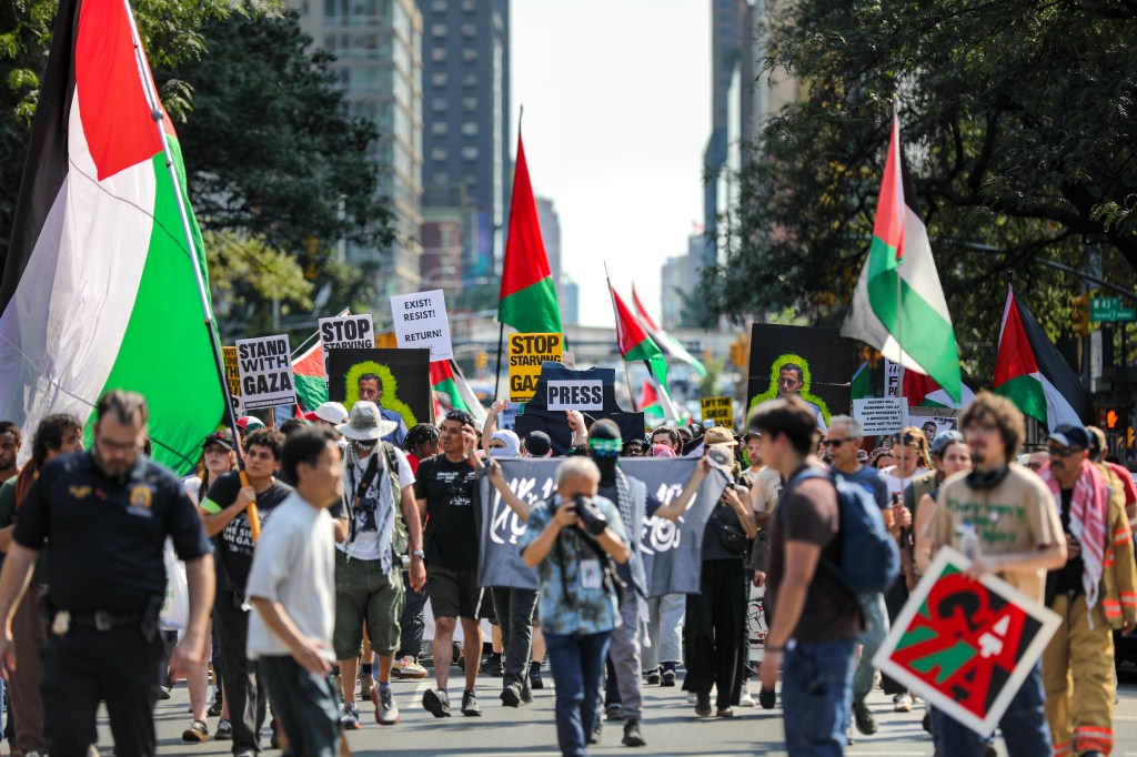 Pro-Palestine march in New York City.