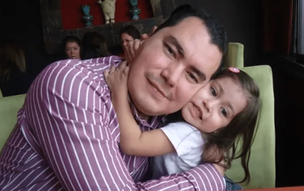 Depaz with his daughter back in El Salvador.
