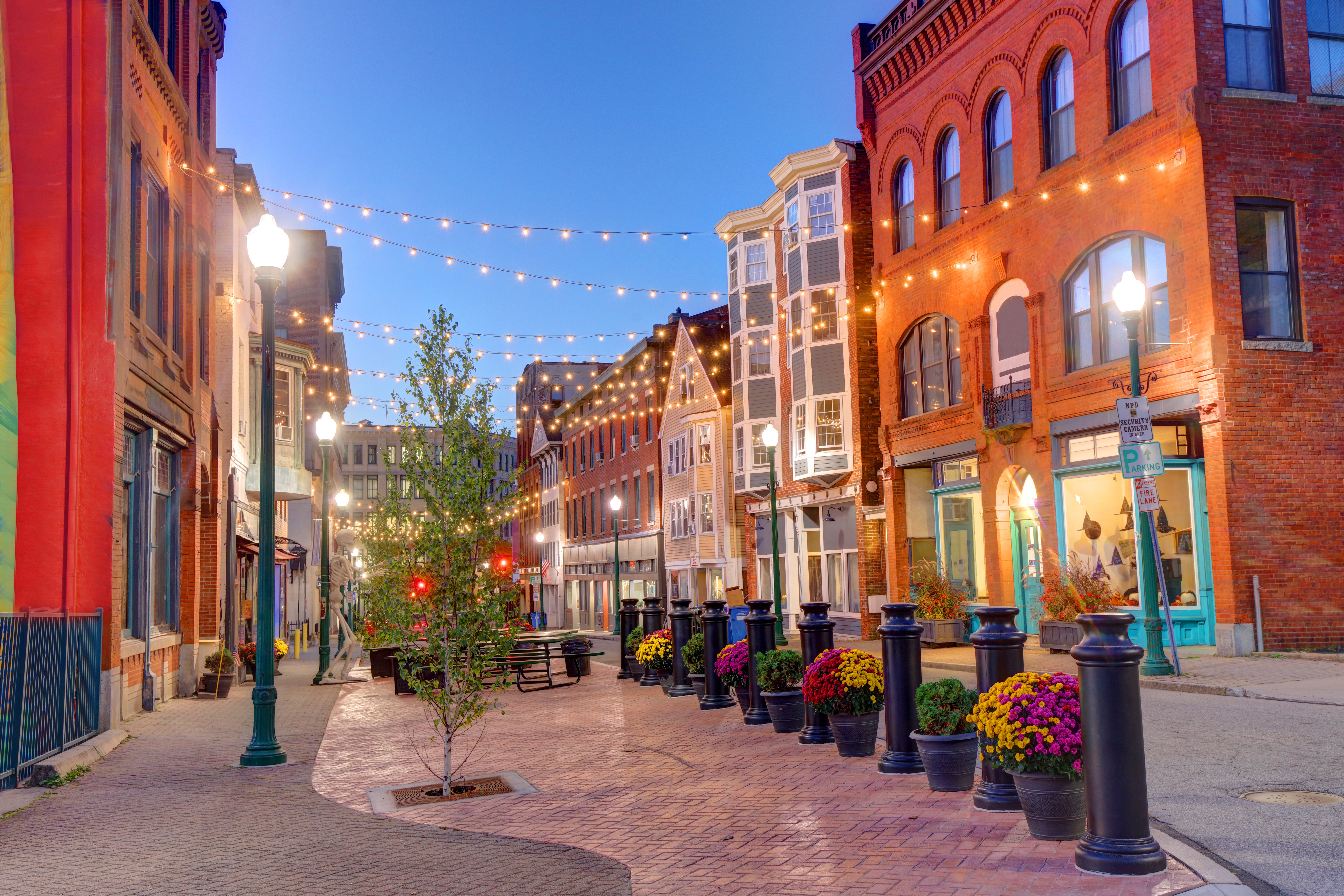 A street in Norwich, Connecticut.