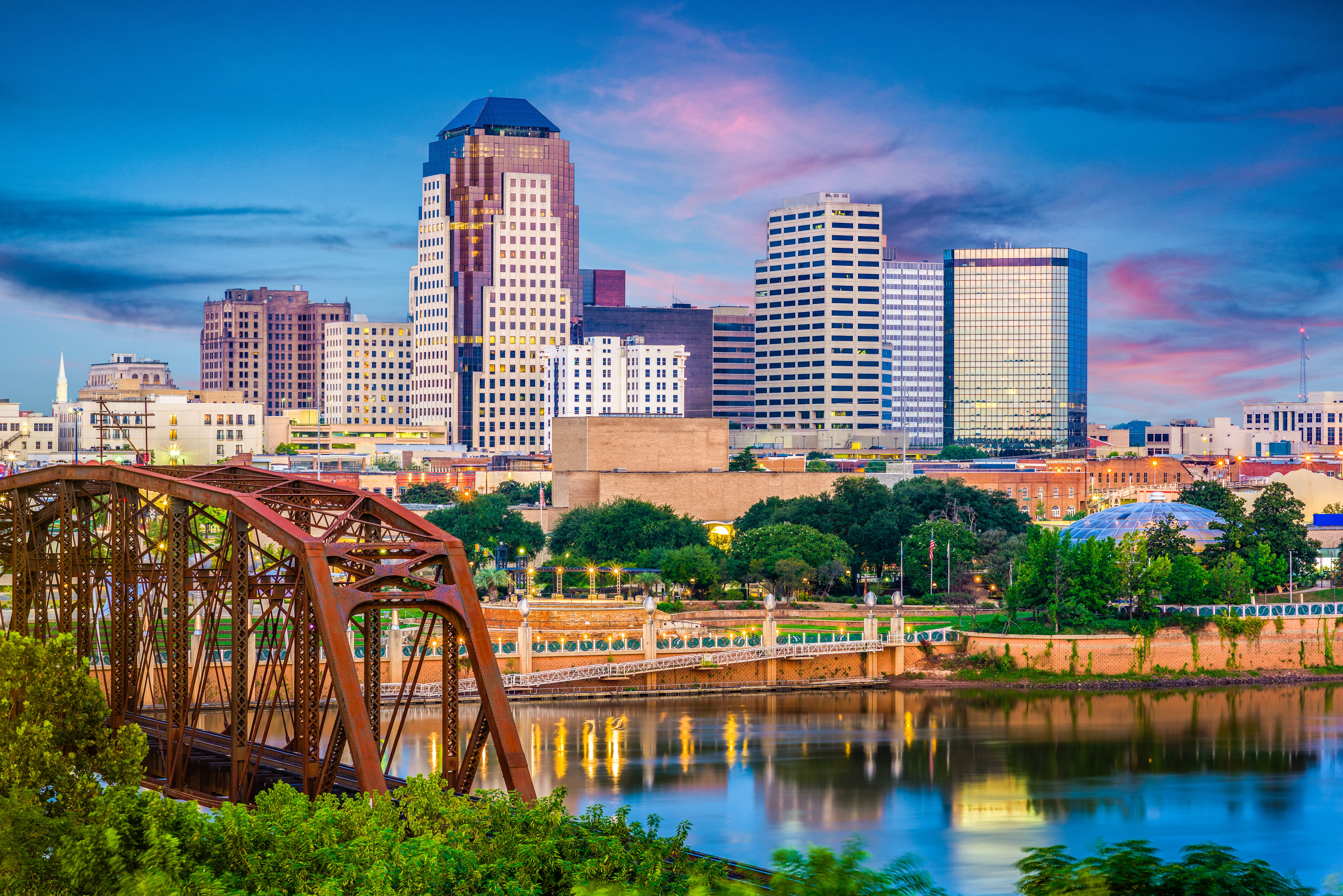 Shreveport, Louisiana skyline.