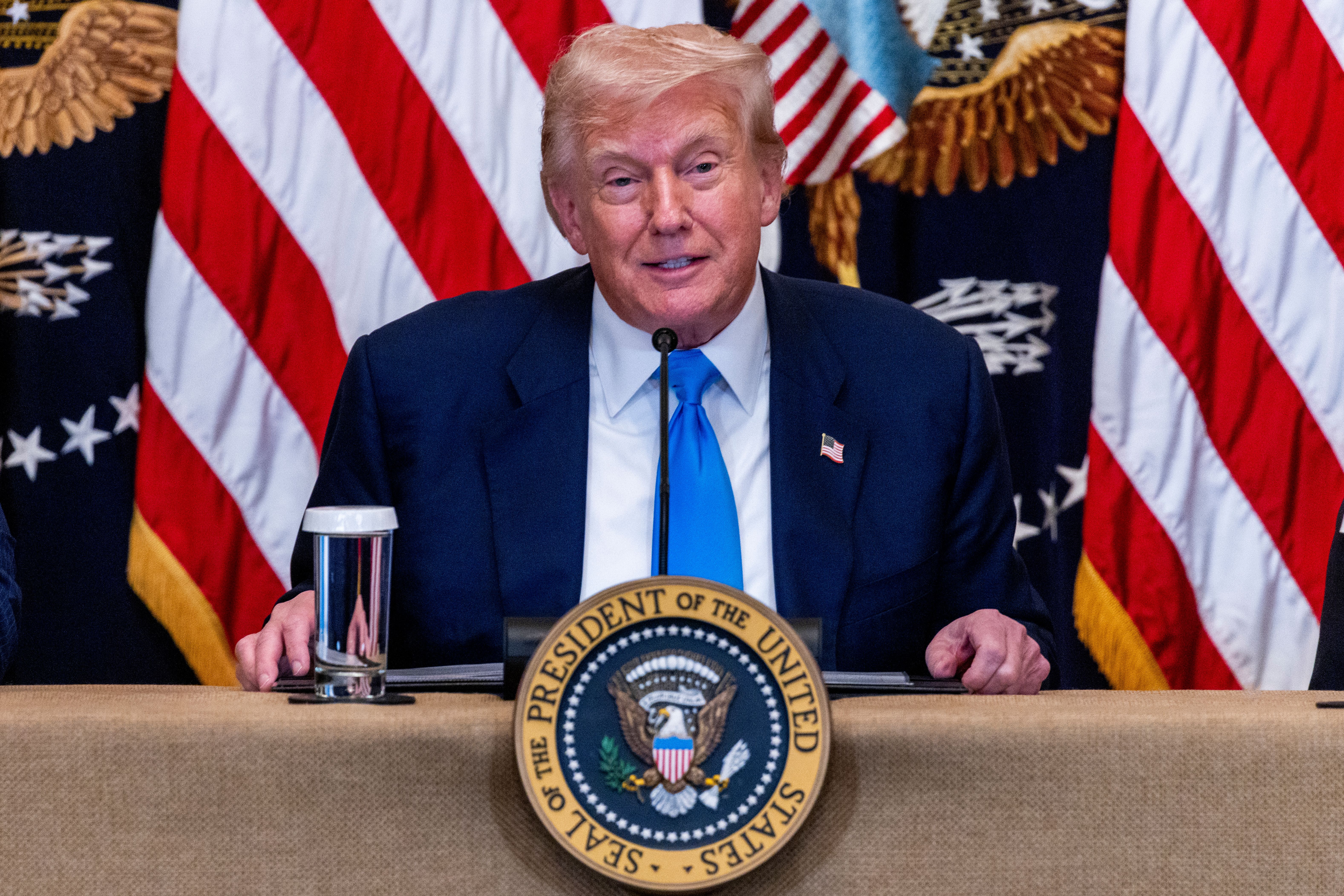 Donald Trump speaking at the Making Health Technology Great Again event in 2025