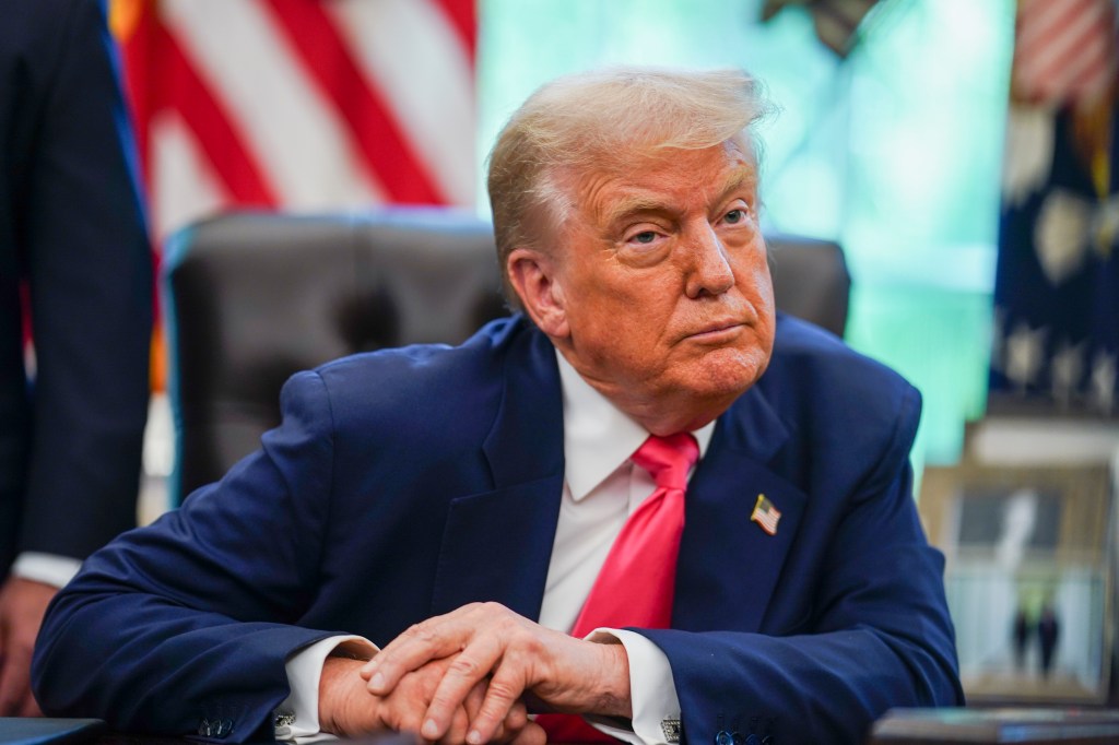 President Trump in the Oval Office.