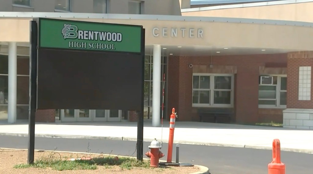 Brentwood High School sign.