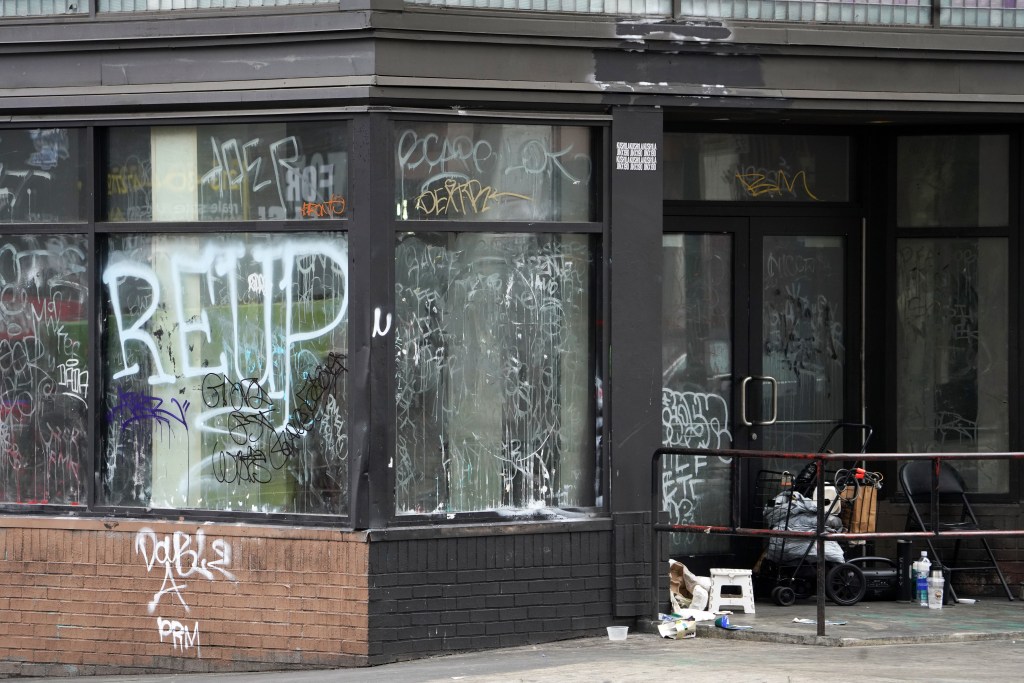 An abandoned storefront seen in DTLA.