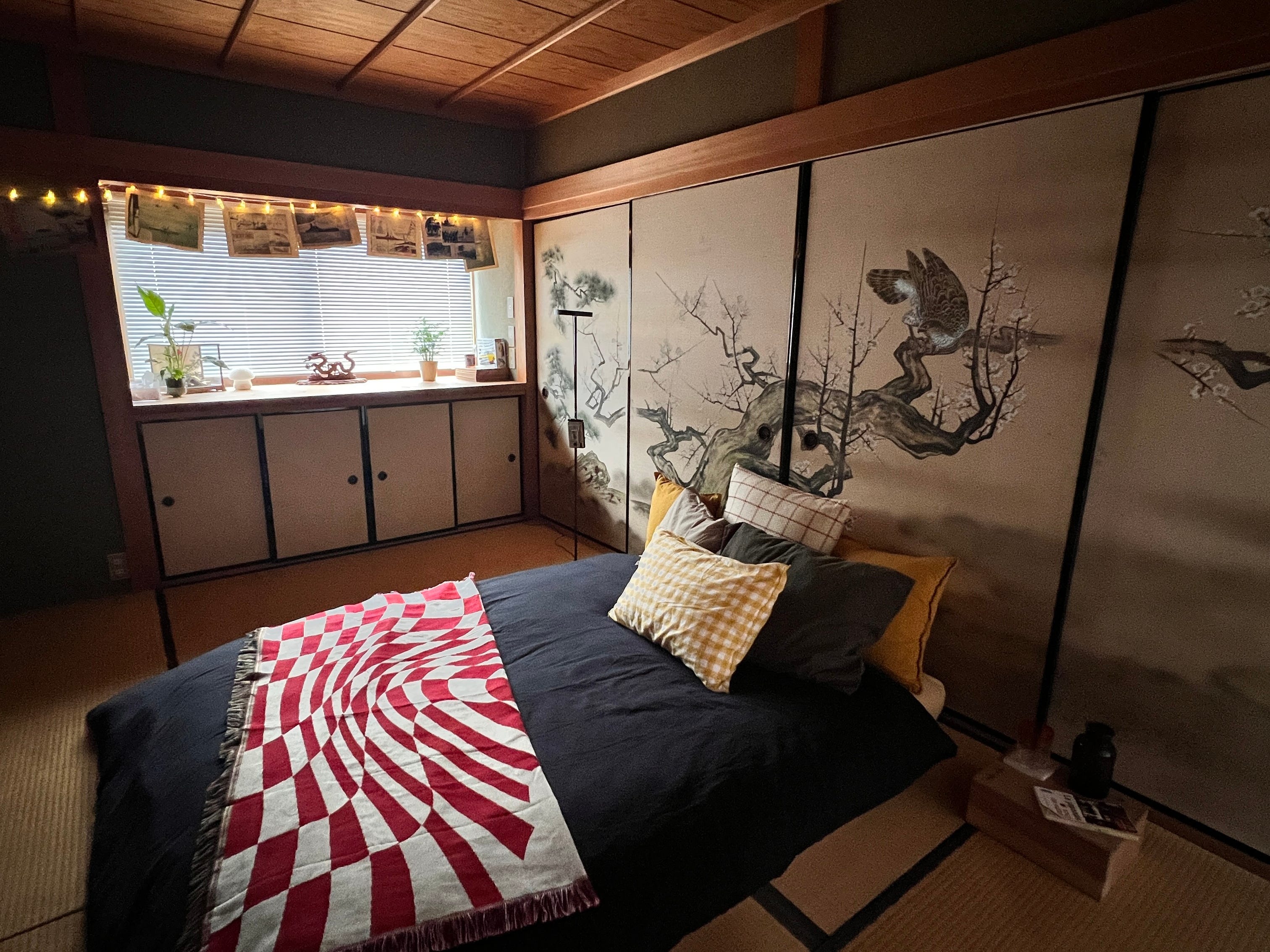 The bedroom.