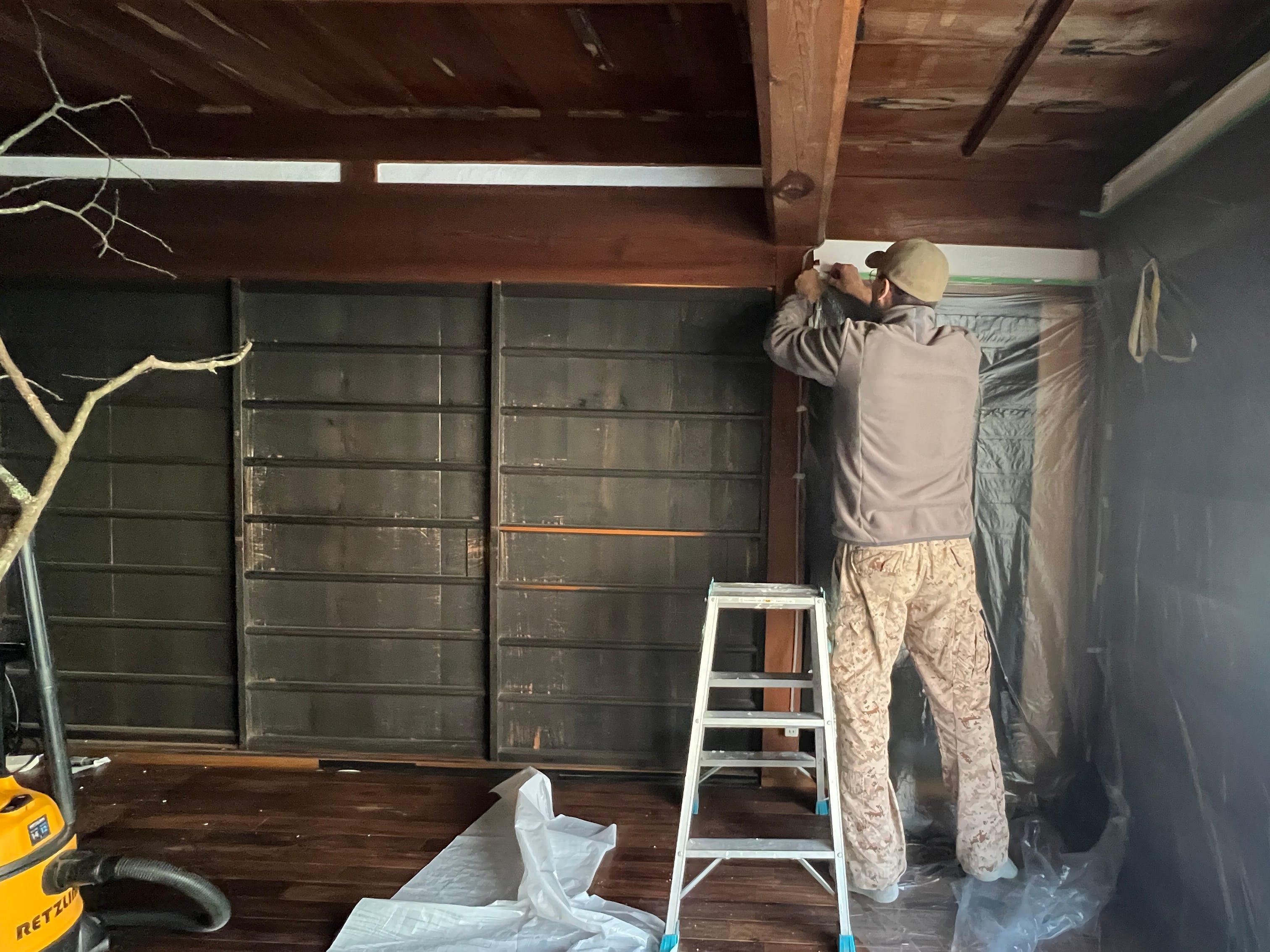 A progress photo of the renovation.