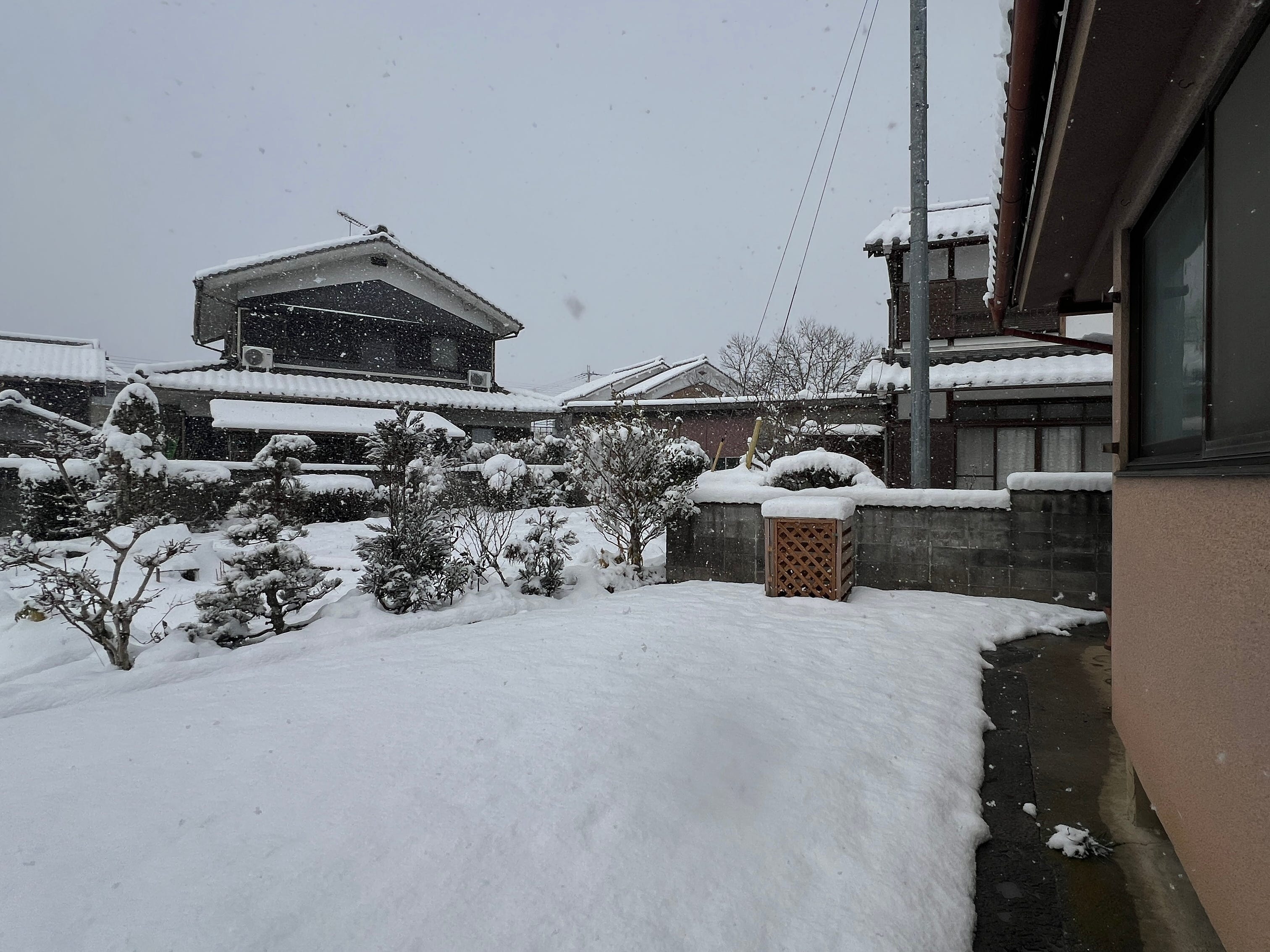 The view from the kominka during winter.
