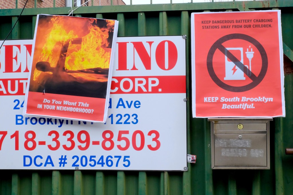 Brooklyn residents staged a small protest outside a vacant lot at 2481 McDonald Avenue on Sunday April 6, 2025, 
