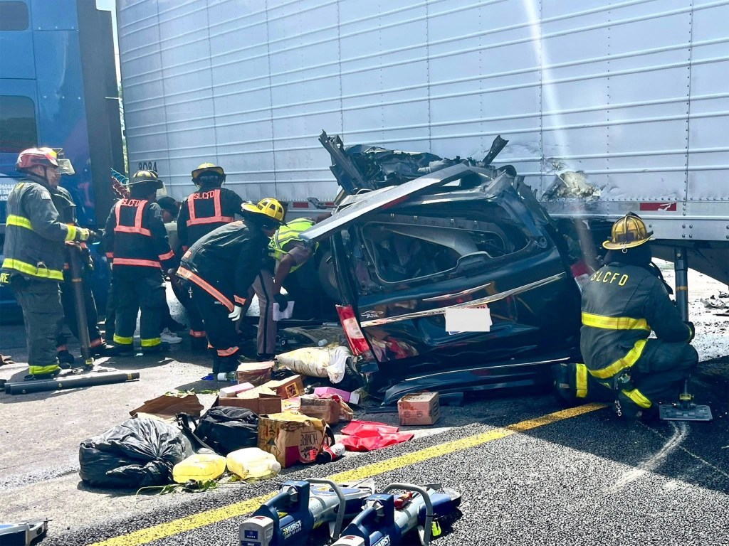 Three people killed in a semi-truck and minivan crash.